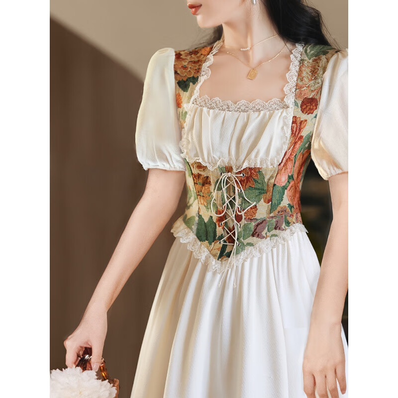 以舟欧洲中世纪服装男女复古裙法式风裙帝政长裙英式洛可可礼服连衣裙