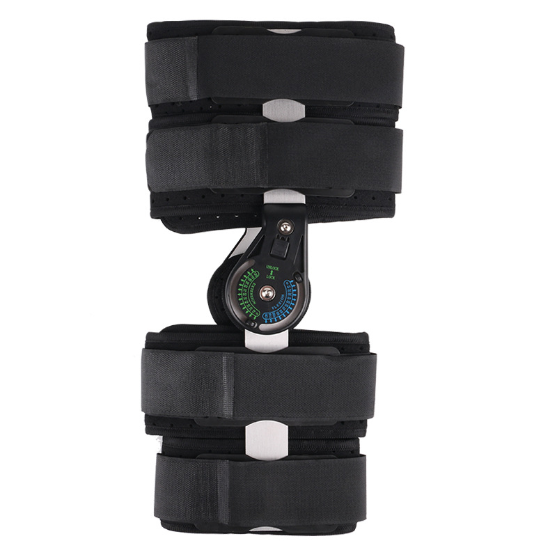 儿童可调节膝关节固定支具支架矫形器下肢膝盖韧带损伤保护器 黑色