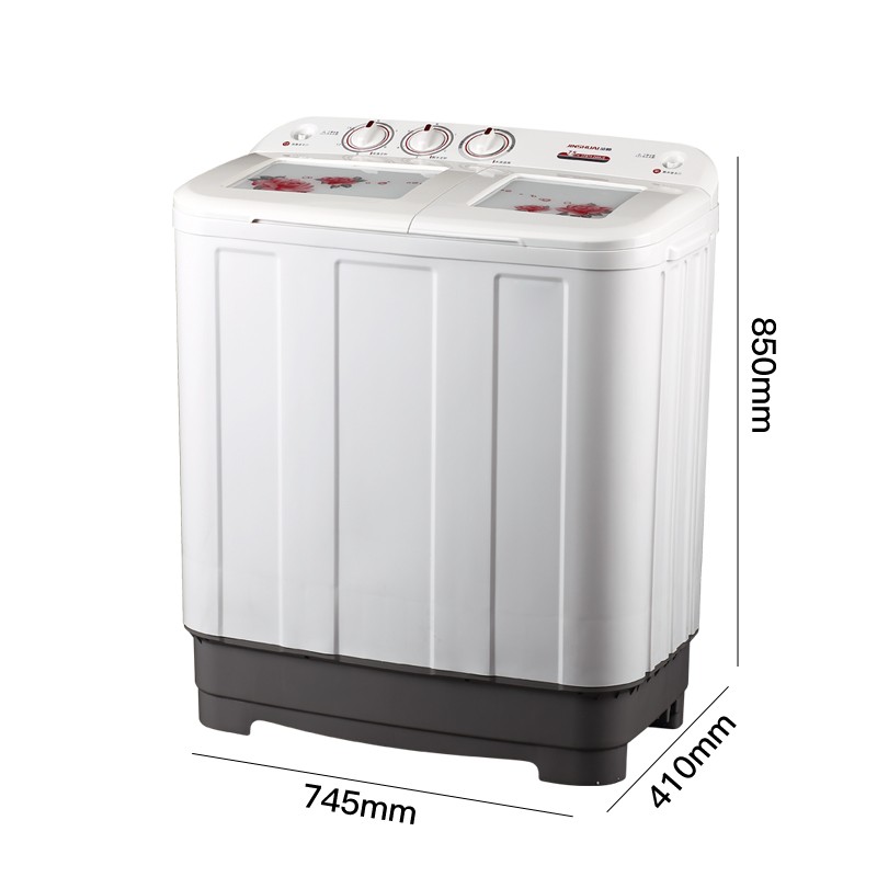 金帅7.5公斤 半自动双缸 双桶洗衣机 家用大容量  钢化玻璃盖板 强劲电机XPB75-2668JS