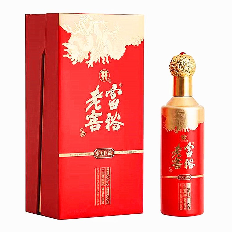 【厂家直供】富裕东方巨龙白酒50度500ml红瓶 酱香型白酒富裕老窖白酒