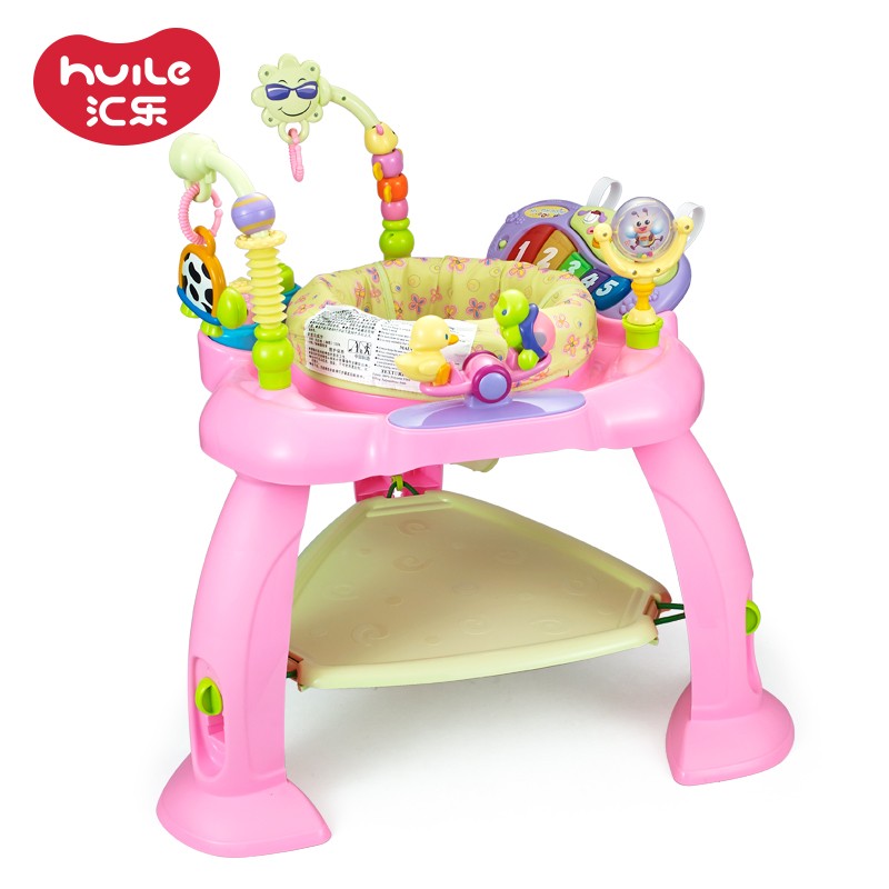 汇乐玩具（HUILE TOYS）多功能跳跳椅宝宝带电子钢琴玩具男女孩0-1早教音乐玩具礼物 696粉红色