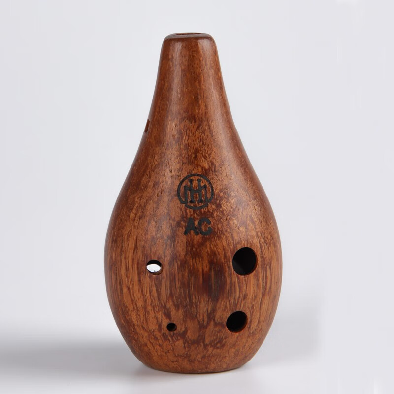 木火实木陶笛6孔ac木质六孔防摔中音c调防摔陶笛入门初学生免费刻字