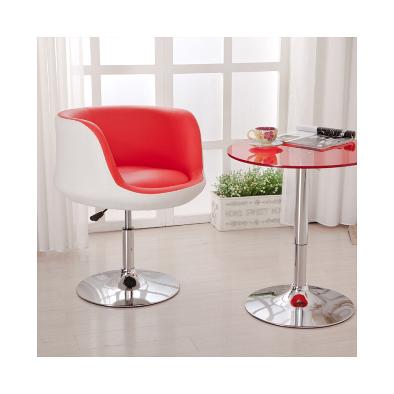 山户家具电脑椅家用办公老板座椅化妆美甲职员椅直播椅沙发椅升降网红椅子 黑色 钢制脚 固定扶手