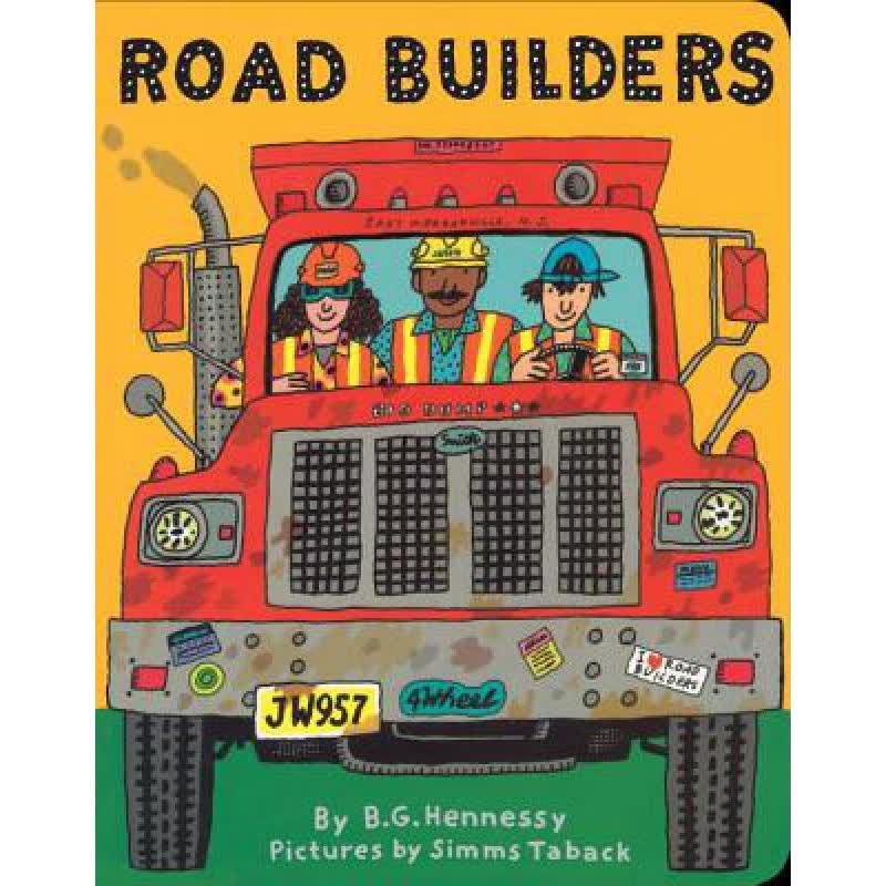 road builders 英文原版绘本 筑路工人 交通工具启蒙认知纸板书