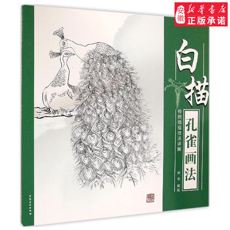 白描孔雀画法(传统线描技法详解) 中国国画技法详解 国画基础教程