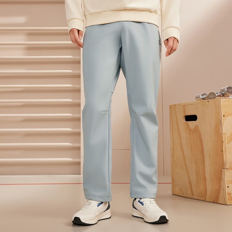 361°运动裤男秋冬保暖加绒防水运动长裤男子常规舒适裤子 数码灰 XS