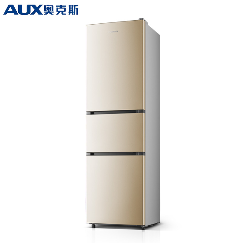 奥克斯（AUX）双门小型电冰箱 冷藏冷冻 家用出租房宿舍必备 节能低噪中小型电冰箱  182升  BCD182K209L3 金色