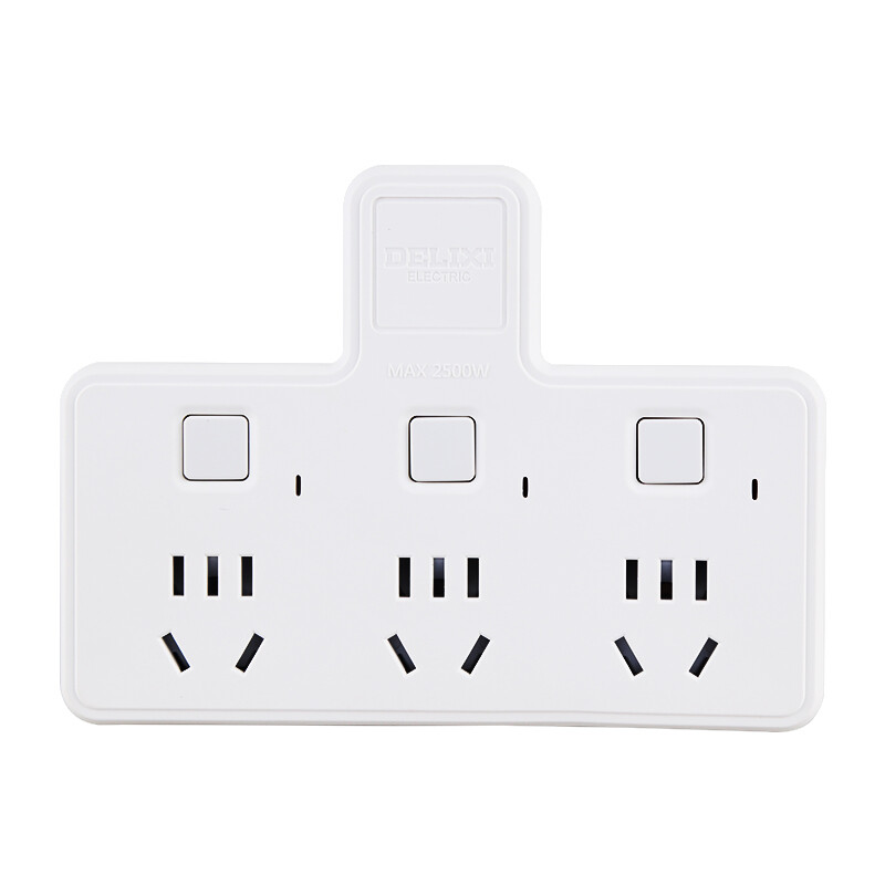 德力西电气插座电源转换器无线排插多功能一转三CDK 603