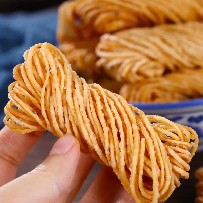 汇尔康金丝馓子芝麻手工茶馓火锅食材传统面点烙馍煎饼果子徐州特产 馓子10袋约150g