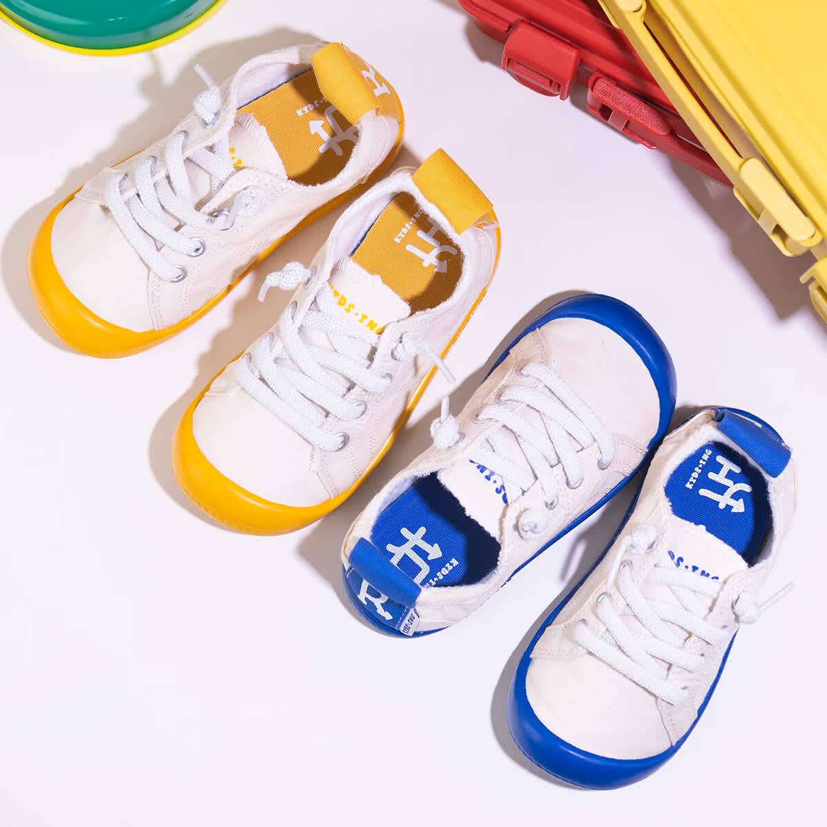 kids.ing【秋焕新】儿童帆布鞋彩色底春秋季宝宝休闲一脚蹬软底男女小童 调皮黄 10码-适合脚长16.6-17.3cm怎么样,好用不?