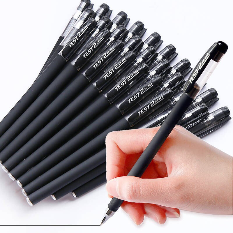 KOWELL 磨砂碳素中性笔0.5mm商务签字笔办公学生考试水笔 黑色针管型0.5mm 20支装
