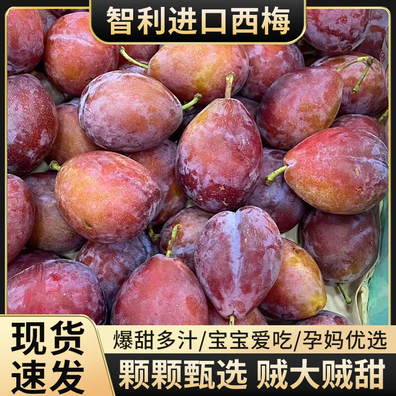 微笑果园正宗智利进口西梅子新鲜当季水果李子 4斤 XL【小果】8-10克