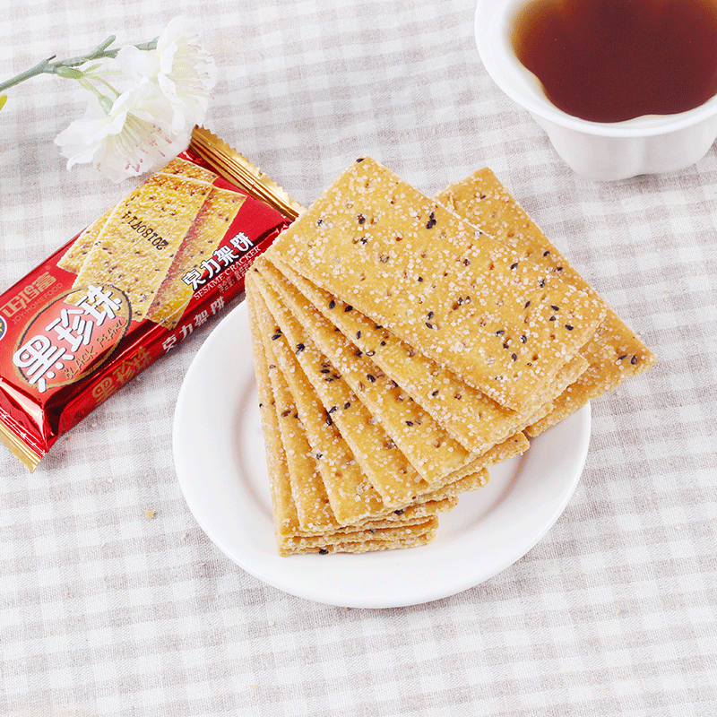酷发饼干整箱批发5斤装 正鸿富黑珍珠千层饼干散称克力架零食早餐饼干 1.5斤 黑珍珠(新鲜)