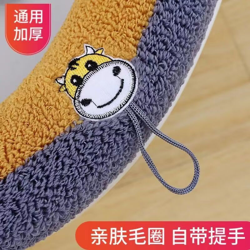 马桶垫坐垫家用加厚马桶圈坐便器垫子冬季防水防臭坐便套 【4条装】提手加厚【颜色随机】