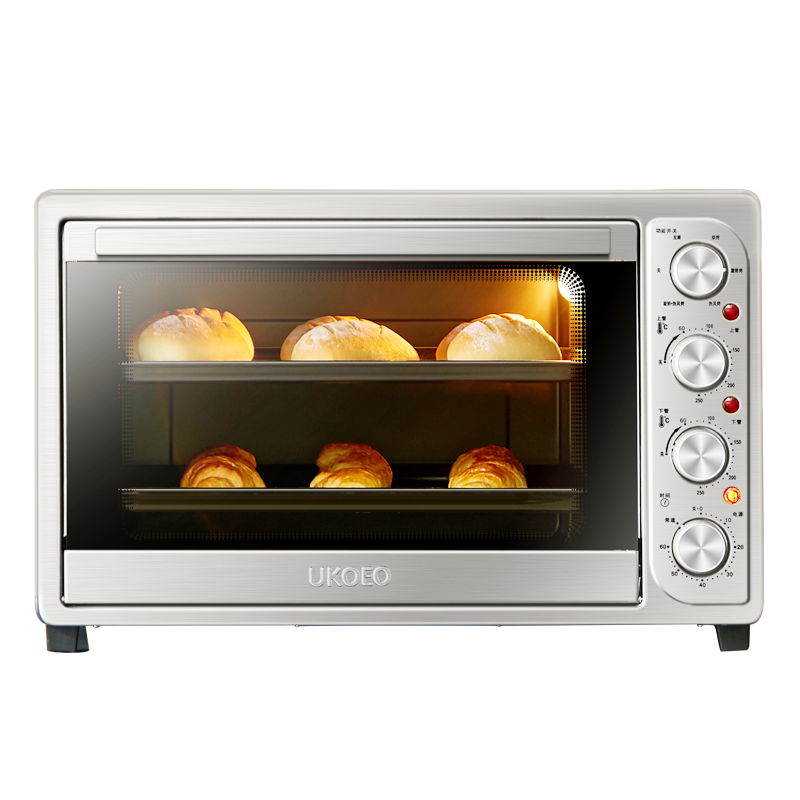 家宝德（UKOEO）商用烤箱 52L大容量台式全自动多功能烘焙月饼蛋糕家用电烤箱 HBD-5002 5002银色