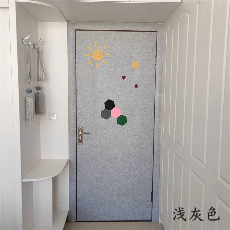 新房入户门隔音保温软包防盗门隔音软包自粘北欧风翻新轻奢风装饰木门
