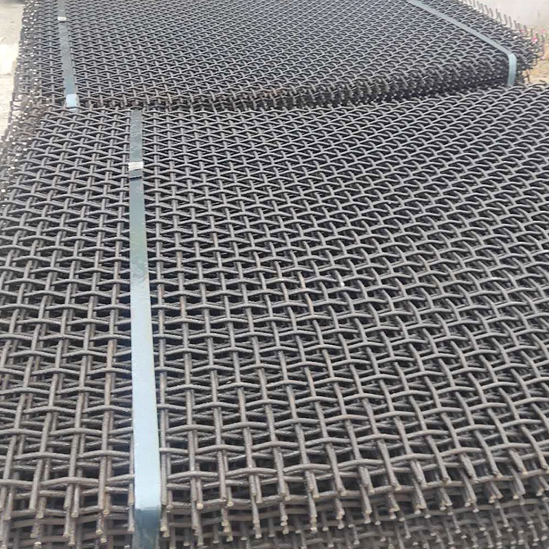 定制锰钢筛网编织筛网工业矿山振动筛网震动筛片石料分级钢丝网筛