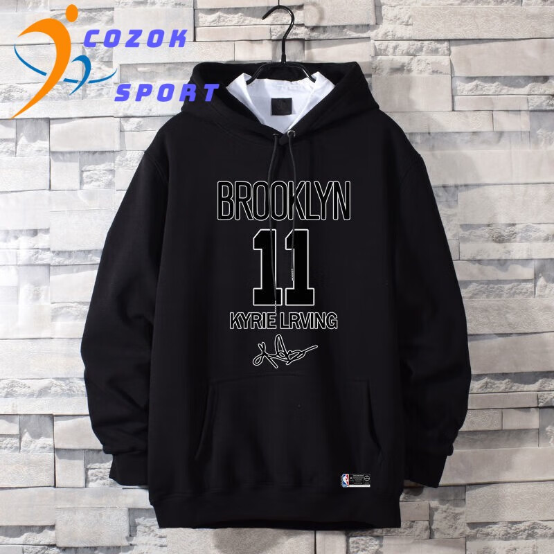 COZOK高端运动品牌篮球衣服运动卫衣男连帽潮流学生宽松薄款外套哈登杜兰特 黑色-11号签名【春秋薄款】 S