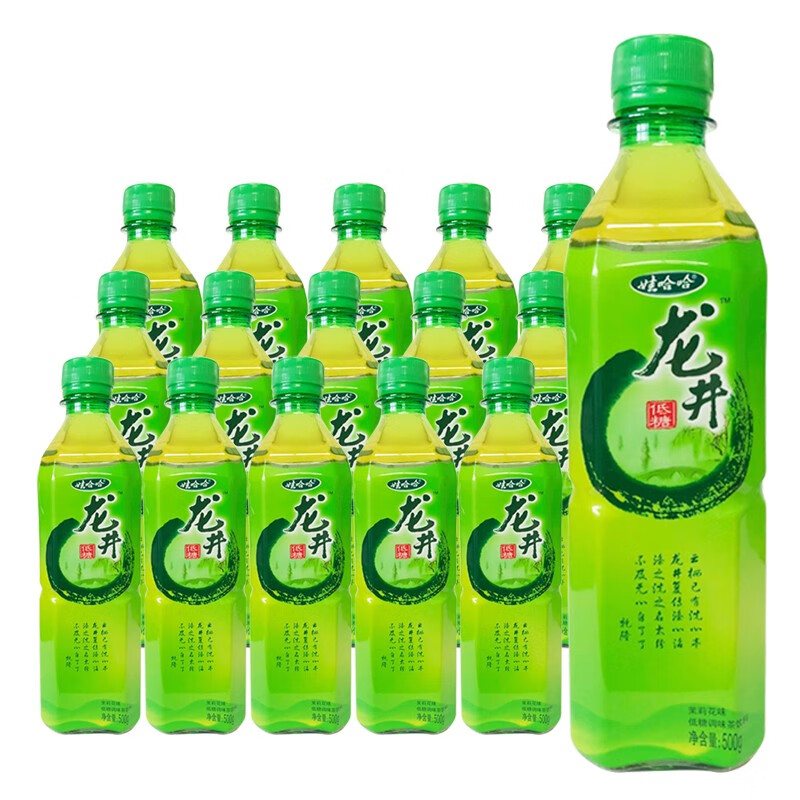 娃哈哈龙井绿茶500ml*8瓶/16瓶茶饮品夏日解渴饮料 龙井绿茶500ml*8瓶