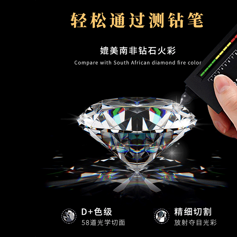 洛希曼耳钉女镶钻高级感耳环气质耳饰耳坠生日礼物送女朋友老婆【证书】 豪华礼盒+一克拉莫桑钻耳钉