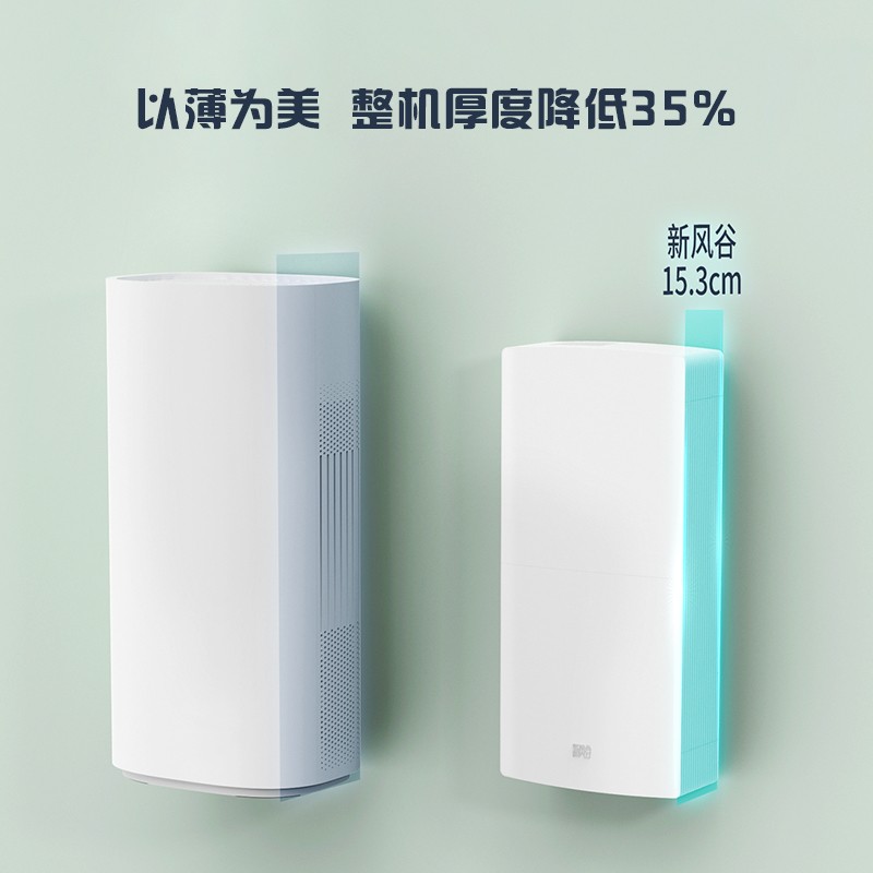 新风谷 壁挂式新风机350家用新风系统客厅卧室空气净化杀菌除甲醛除雾霾PM2.5 XJ-350ZB-B HEPA滤网（单片）
