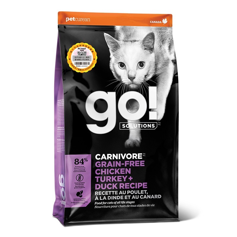 GO！SOLUTIONS加拿大原装进口成猫幼猫多肉无谷九种肉全猫粮16磅【84%动物蛋白】/7.25kg
