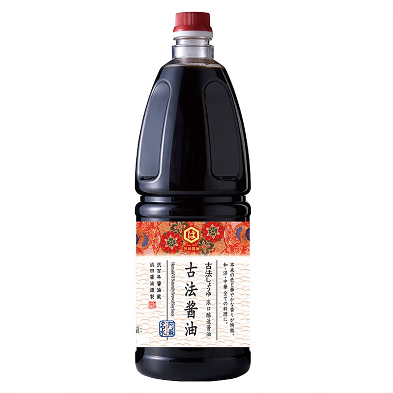 双十一 OIMG 日本浜田原装进口第七代古法酱油1.8L/瓶滨田酿造酱油大容量1.8升 红色