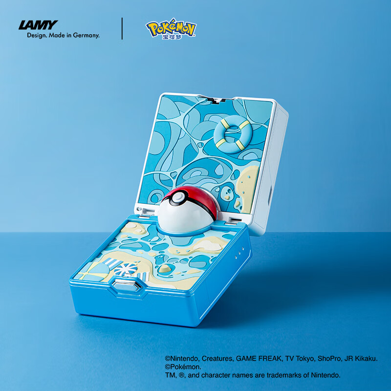 LAMY 凌美 钢笔礼盒 限定款 宝可梦联名钢笔套装 学生文具书写练字收藏送礼小众礼物新年开学季礼物 宝可梦-杰尼龟钢笔礼盒 0.7mm