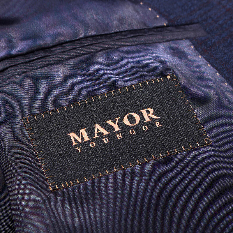 MAYOR男装 款进口全羊毛商务经典藏青西服单西 深蓝色 170A （170/92A）