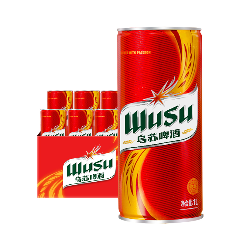 乌苏啤酒新疆大乌苏啤酒国产啤酒整箱装日期新鲜1l6罐