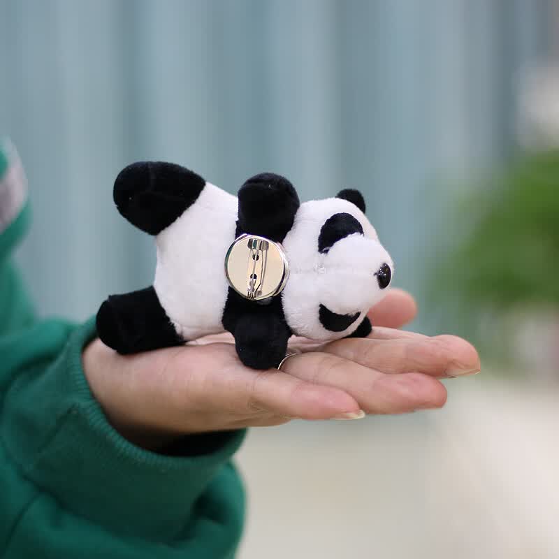 流彗天才小熊猫无脸周边熊猫旅游纪念品热卖毛绒趴趴熊猫公仔玩偶夹子