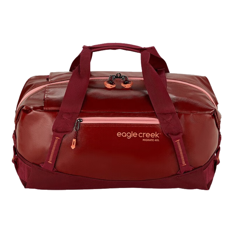 EAGLE CREEK馱包露營防水戶外行李袋可折疊旅行袋手提大容量短途駝包 焦?jié){果色 39.5L