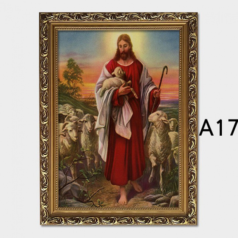 基督教挂画 耶稣画像基督徒客厅装饰画走廊玄关背景墙壁画天主教堂