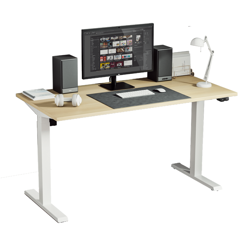 Brateck北弧 电动升降桌 电脑桌 站立办公升降桌 工作台式升降台书桌子 站立式电脑升降支架 K23【标准版】