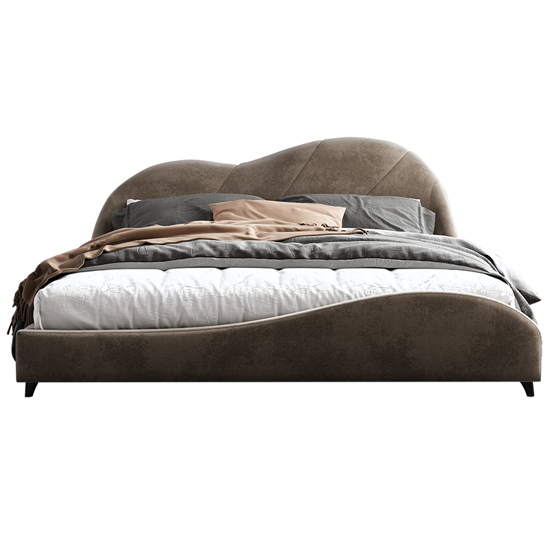 慕斯华庭北欧侘寂风布艺床现代简约双人床主卧室软包云朵床设计师新款婚床 【云朵床】框架单床 1800mm*2000mm