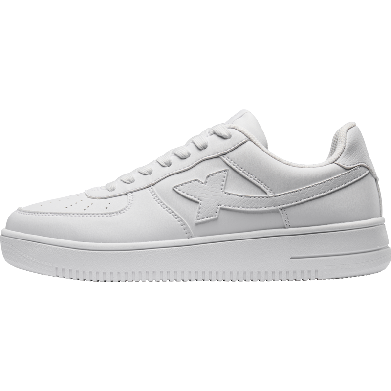 特步（XTEP）【国潮】女鞋板鞋空军一号夏季鞋子休闲鞋情侣运动鞋小白鞋 白色-男 43