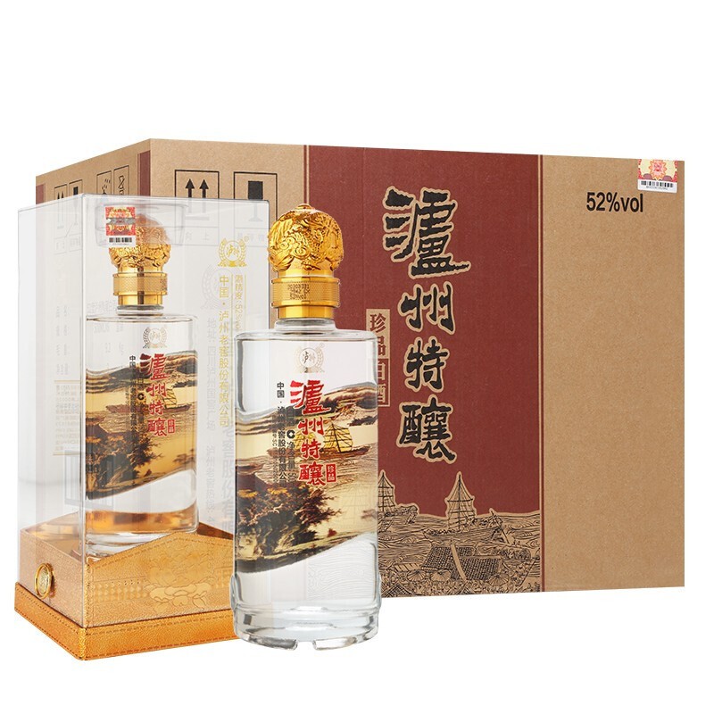 泸州老窖股份出品 泸州特酿珍品 浓香型白酒 500ml高度酒 52度泸州特