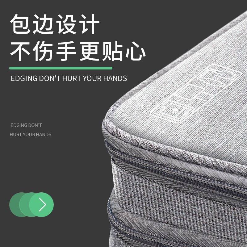 LIUIUSU 数据线收纳包 移动电源盒子多功能充电线旅行便携数码配件整理袋 数码收纳包【双层】