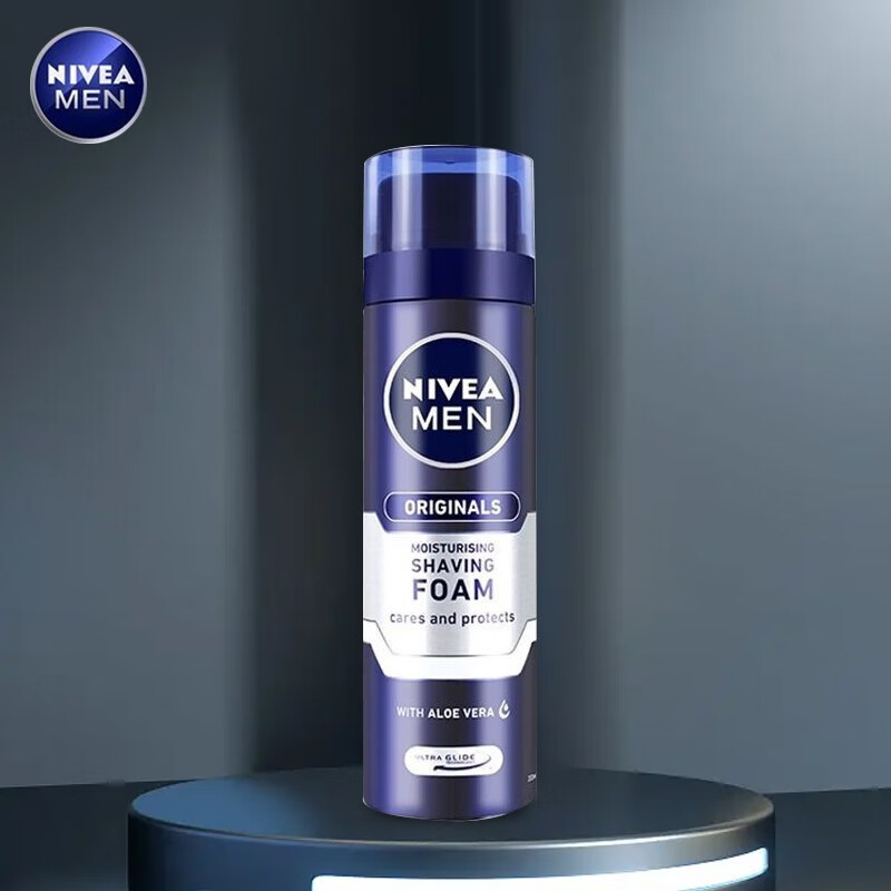 妮维雅（NIVEA） 男士刮胡泡200ml德国进口刮胡子清爽舒缓柔软剃须膏泡沫 男士刮胡泡200ml