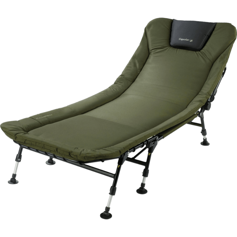 迪卡侬折叠床行军床户外躺椅午休单人床椅露营床可折叠cap 军绿色