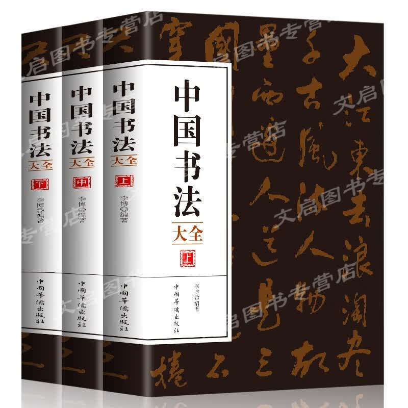 全三册 中国书法大全毛笔书法教程颜真卿欧阳询赵孟俯楷书行书草书隶书毛笔字帖楷体狂草大小篆 中国书法大全 全3册