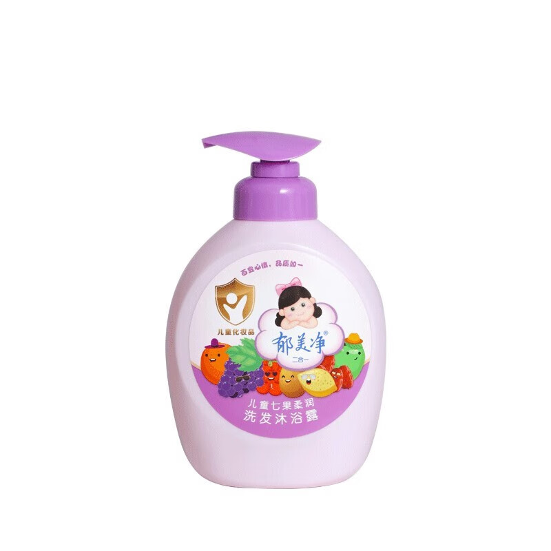 郁美净七果儿童沐浴露洗发水二合一儿童宝宝洗发水沐浴露 沐浴乳液 【买2瓶更省】550g七果洗沐合一