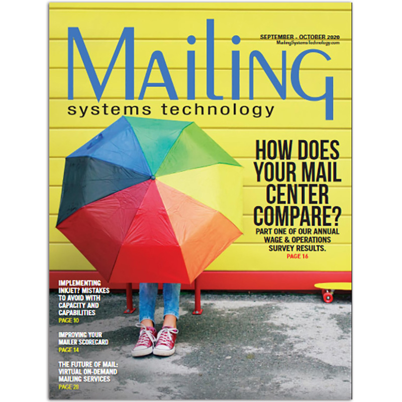 【单期可选】Mailing Systems Technology 2019/20/21/22年月刊 美国邮 2020年9/10月合刊