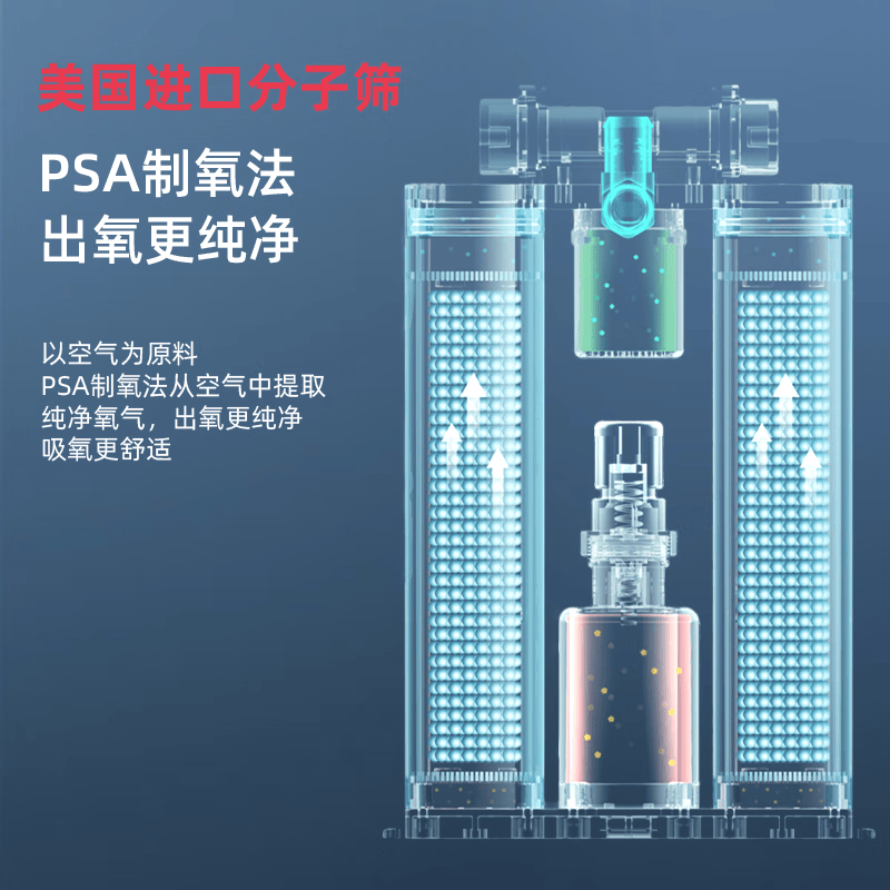 杜恩医疗医用制氧机5L升家用轻音高氧浓度大流量6L氧气机10升带雾化氧气机 6L医用制氧机带雾化