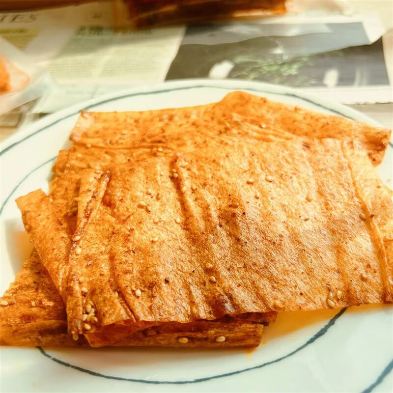 拾光悠味老式麦薄片网红辣条108g手撕大辣片湖南特产休闲宿舍零食