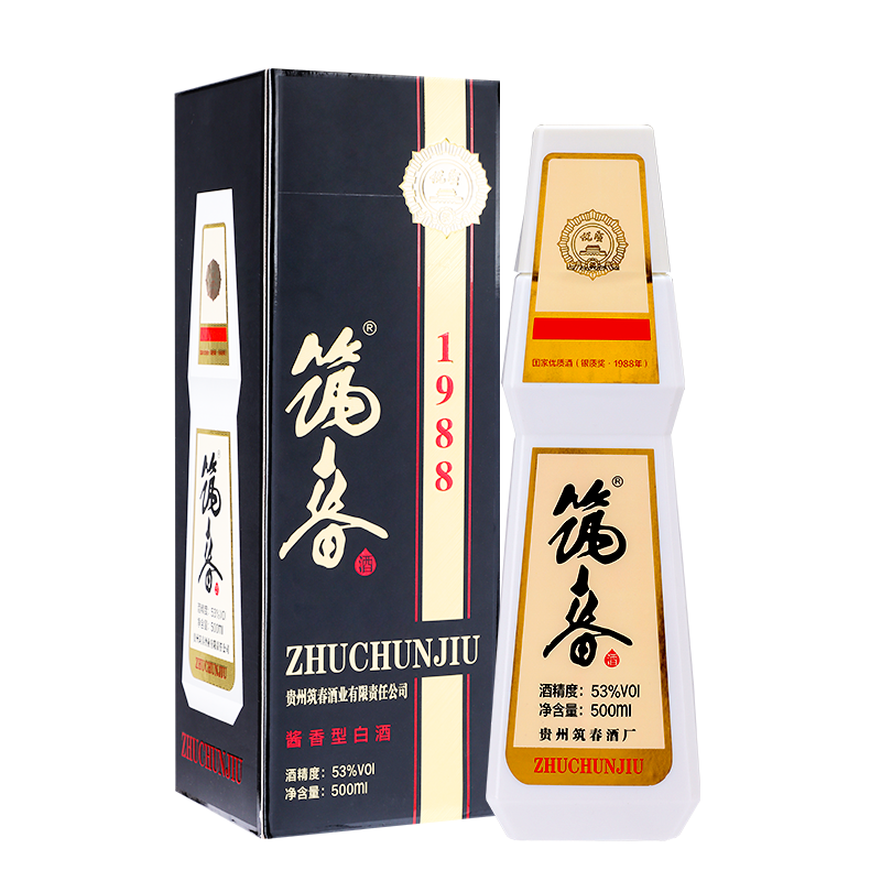 贵州筑春 1988 酱香型白酒 53度 500ml 单瓶装 259元