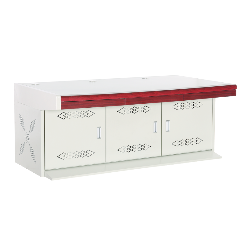 騰躍弘光 監(jiān)控操作臺 雙聯(lián)指揮中心調(diào)度臺 三聯(lián)控制臺 豪華電腦工作臺機(jī)柜 操控臺 雙聯(lián) XK23款 灰白