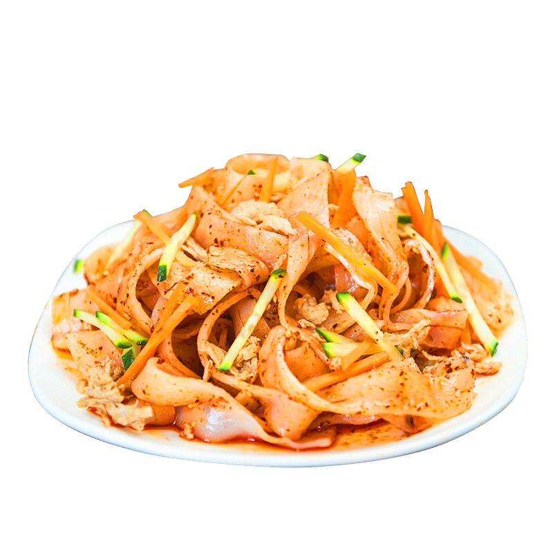 香味氏族陜西寶雞特產(chǎn)寶寶面皮真空族搟面皮涼皮 8袋條狀（祥云款） 真空袋裝