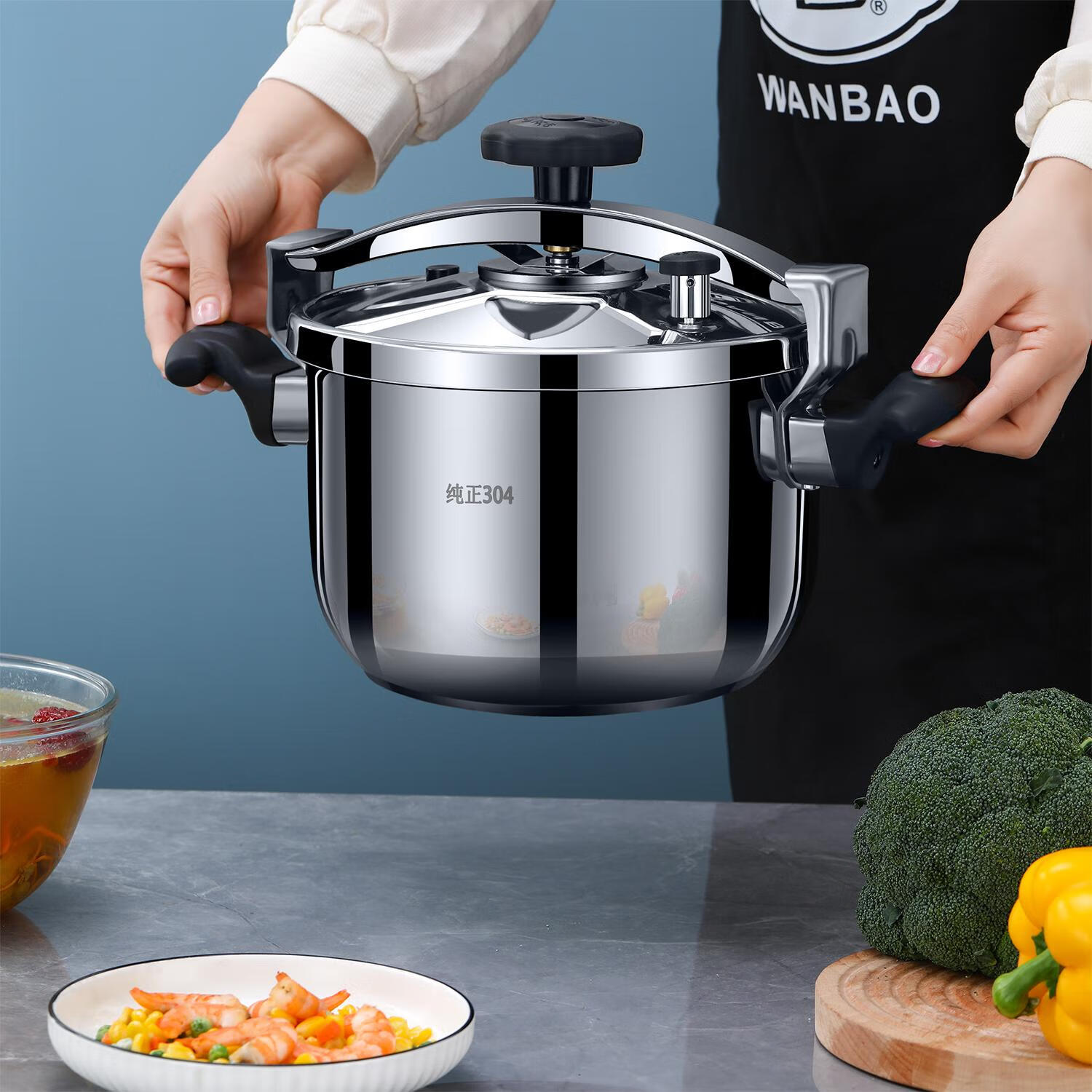 �򱦸�ѹ�����üӺ�304����ִ��������¯ͨѹ��������ʳ������ 304�������� 20cm 4L ��ѹ�� 149Ԫ