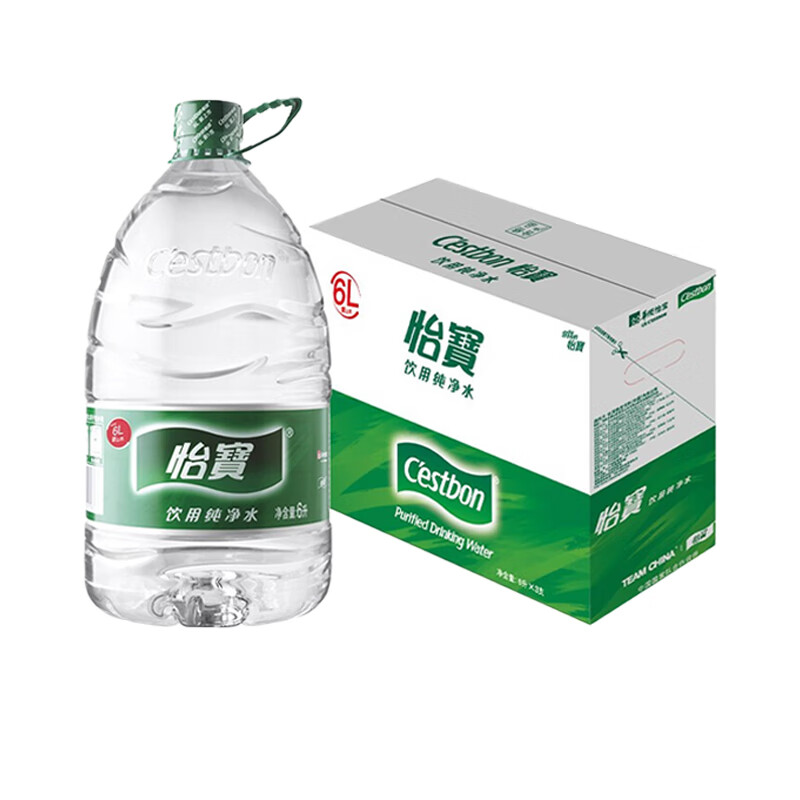 怡宝纯净水6l*3桶办公室家庭泡茶水大桶饮用水 怡宝纯净水6l*3桶【1箱